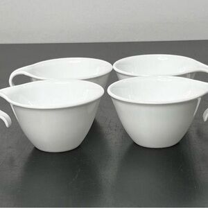 Corelle Vintage White Hook Handle Mugs 4